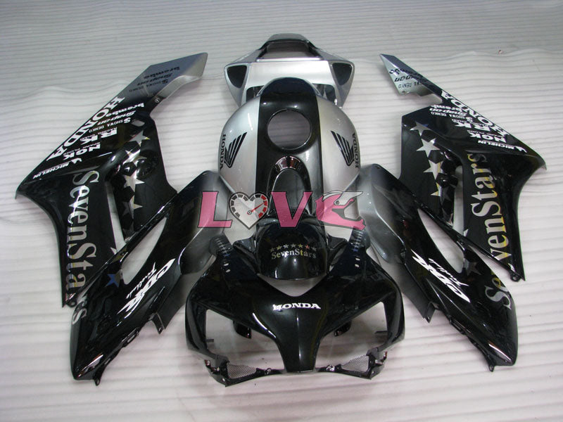 SevenStars - Black Silver Fairings and Bodywork For 2004-2005 CBR1000RR #LF7283
