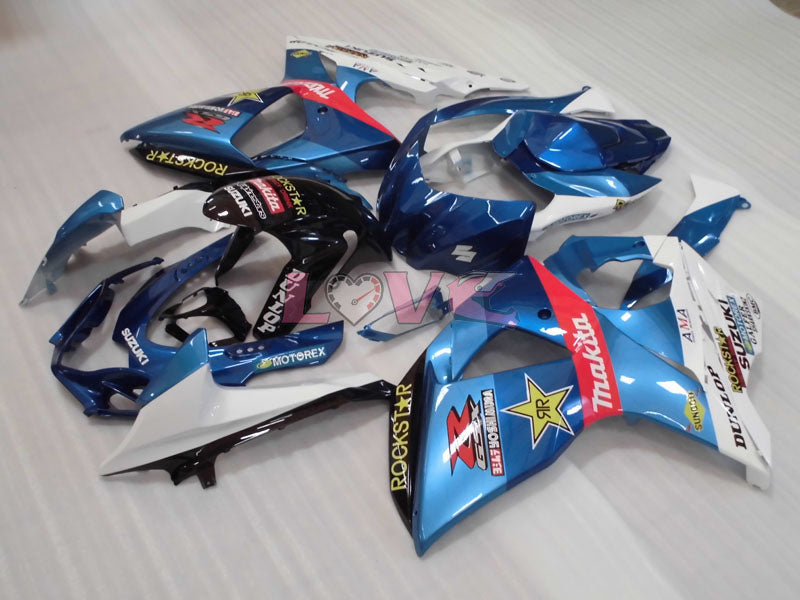 Rockstar - Blue White Black Fairings and Bodywork For 2009-2016 GSX-R1000 #LF3808