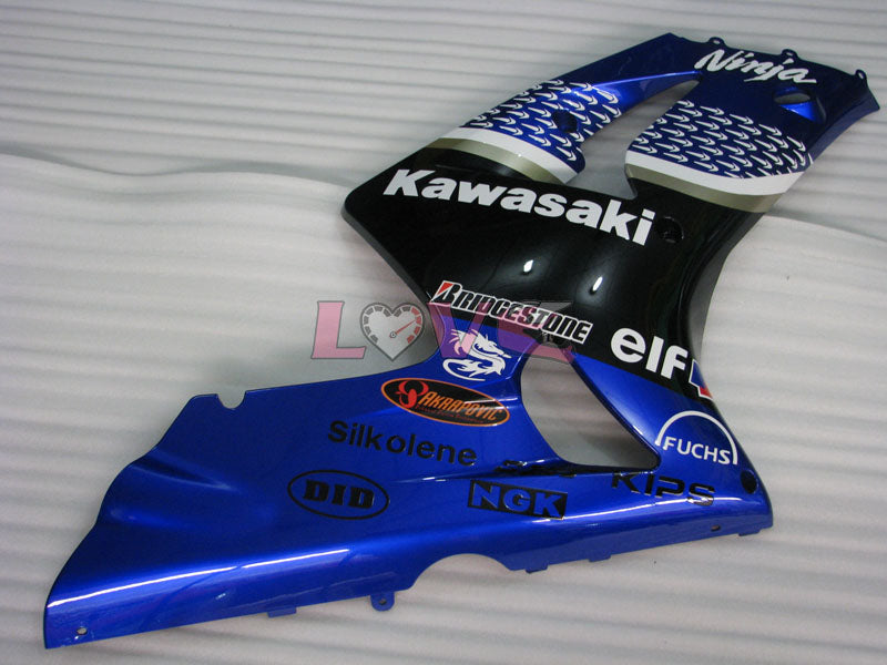 Nakano - White Black Fairings and Bodywork For 2003-2004 NINJA ZX-6R #LF6046