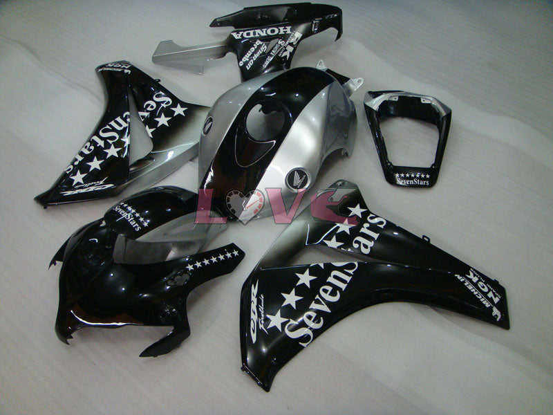 SevenStars - Black Silver Fairings and Bodywork For 2008-2011 CBR1000RR #LF7103
