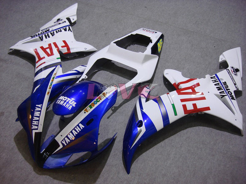 FIAT MOTUL - Blue White Fairings and Bodywork For 2002-2003 YZF-R1 #LF7038