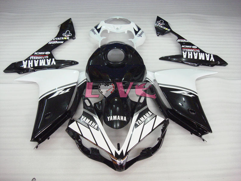 Moriwaki - White Black Fairings and Bodywork For 2007-2008 YZF-R1 #LF3675