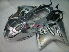 Flame - Black Silver Fairings and Bodywork For 1996-2007 CBR1100XX #LF5134