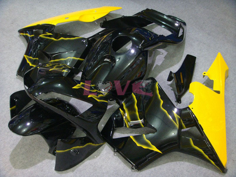 Flame - Yellow Black Fairings and Bodywork For 2003-2004 CBR600RR #LF5400