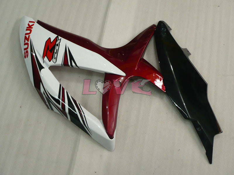 Factory Style - Red wine White Fairings and Bodywork For 2008-2010 GSX-R600 #LF3965