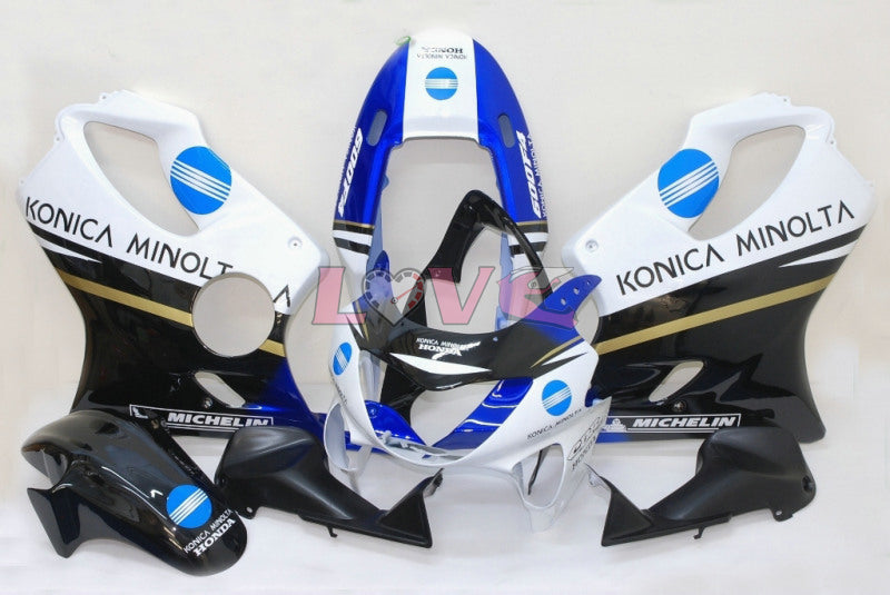 Konica Minolta - White Black Fairings and Bodywork For 1999-2000 CBR600F4 #LF5153