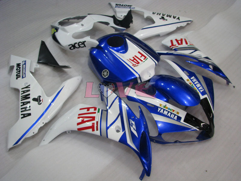FIAT MOTUL - Blue White Fairings and Bodywork For 2004-2006 YZF-R1 #LF7008