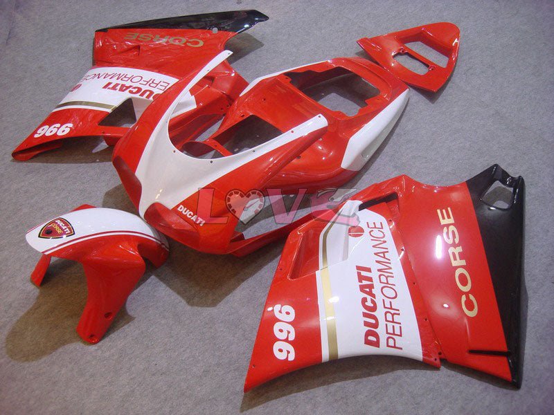 Sterilgarda - White Black Fairings and Bodywork For 2002-2004 998 #LF5560