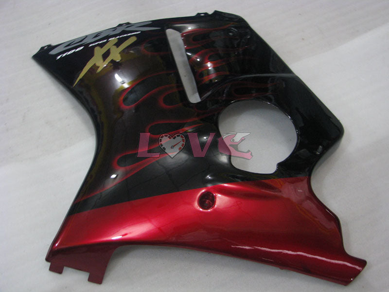 Flame - Red Black Fairings and Bodywork For 1996-2007 CBR1100XX #LF5139