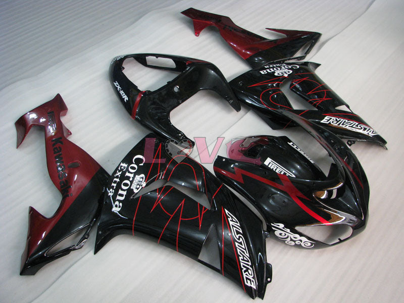 Corona - Red wine Black Fairings and Bodywork For 2006-2007 NINJA ZX-10R #LF3265
