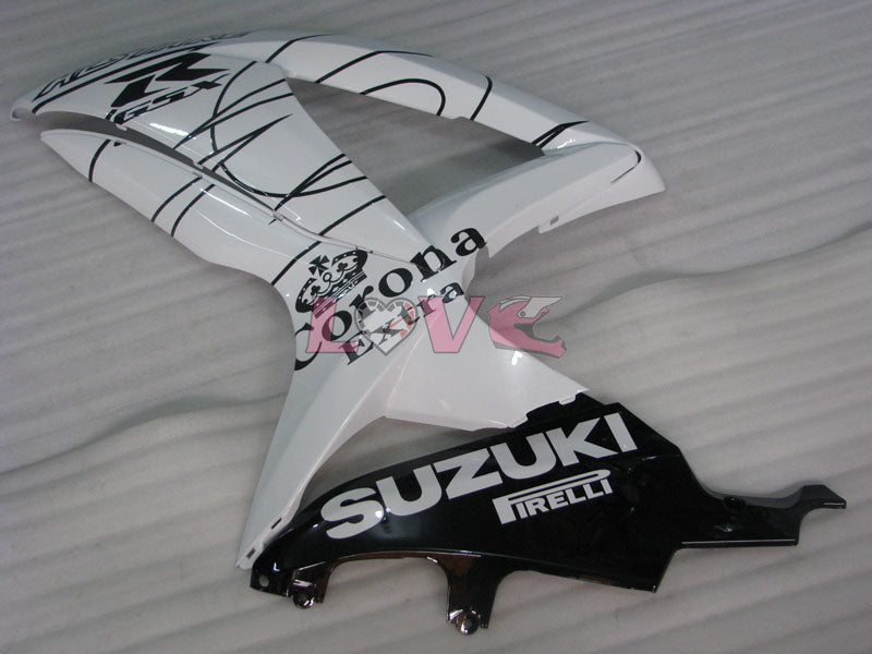 Corona - White Black Fairings and Bodywork For 2008-2010 GSX-R600 #LF6246