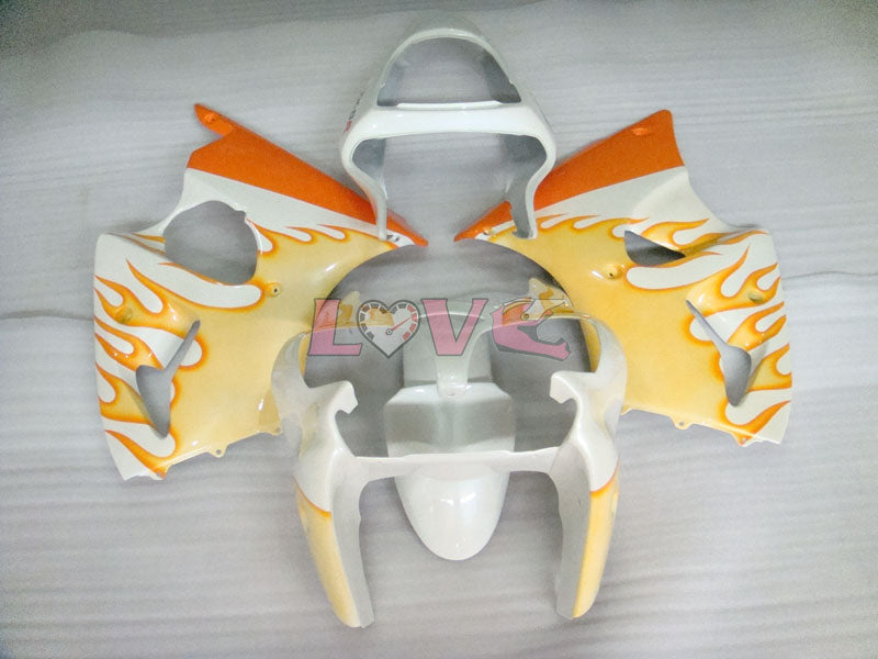 Flame - Orange White Fairings and Bodywork For 2000-2002 NINJA ZX-6R #LF3329