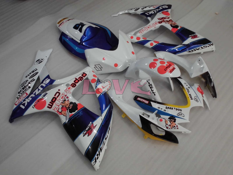 MOTUL - Blue White Fairings and Bodywork For 2006-2007 GSX-R750 #LF4006