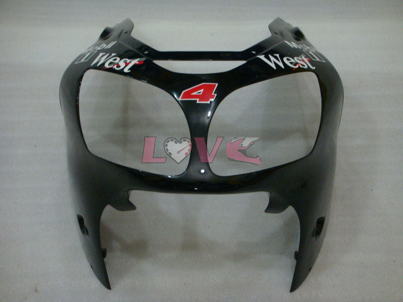 West - White Black Fairings and Bodywork For 2000-2001 NINJA ZX-12R #LF4868