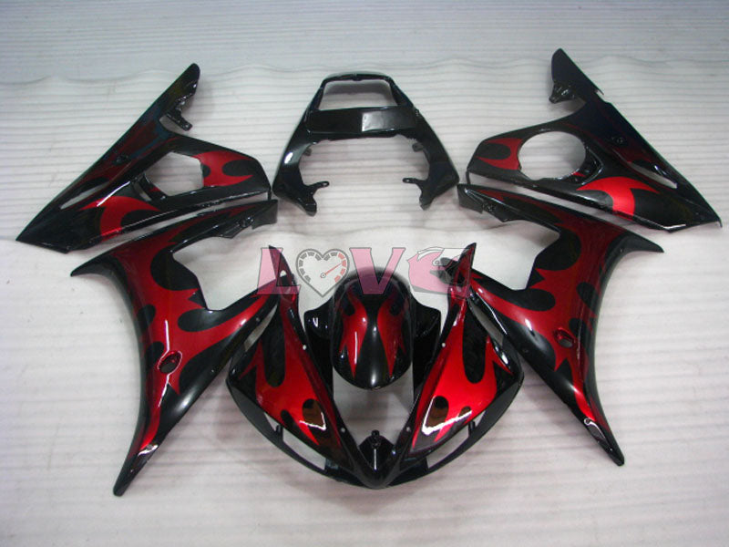 Factory Style Customize - Red Black Fairings and Bodywork For 2003-2004 YZF-R6 #LF3549