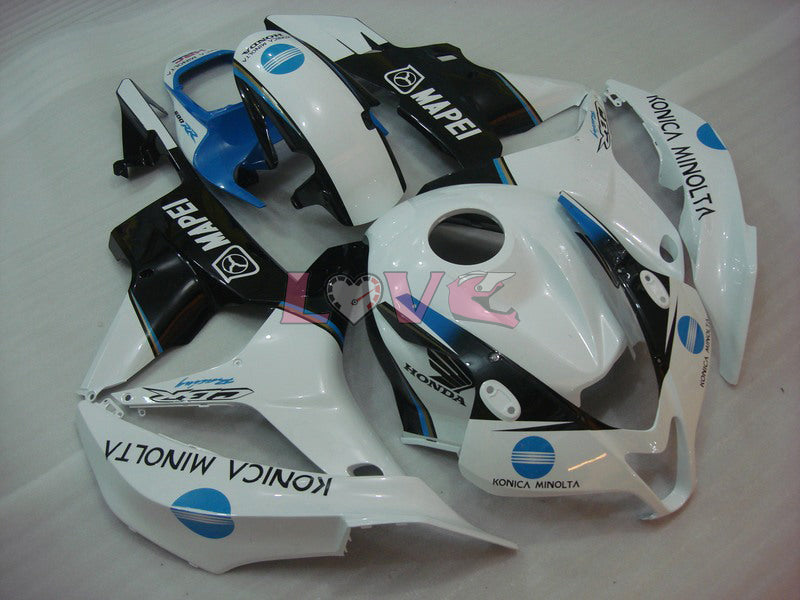 Konica Minolta - White Black Fairings and Bodywork For 2007-2008 CBR600RR #LF7458