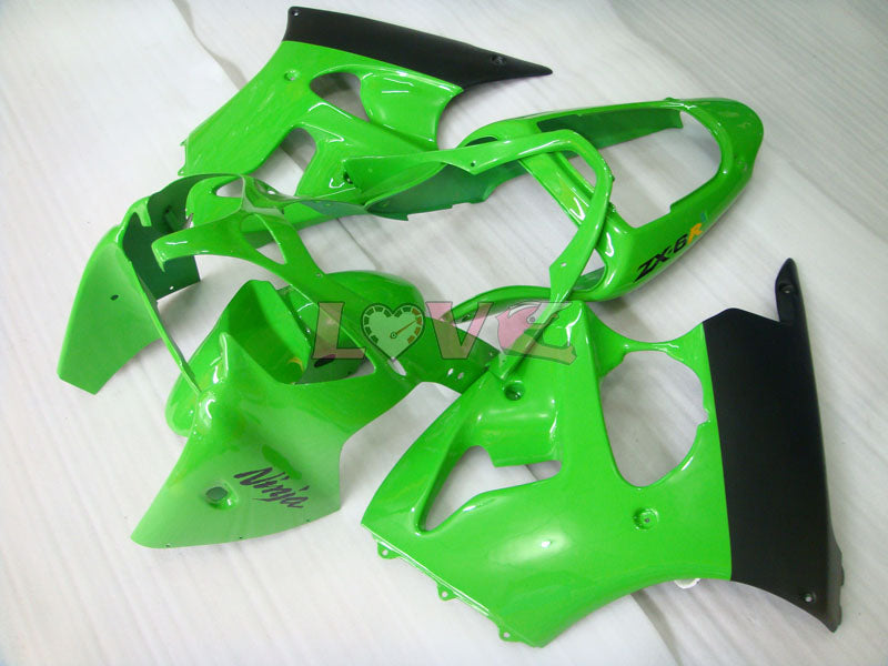 Factory Style - Green Black Fairings and Bodywork For 2000-2002 NINJA ZX-6R #LF6167