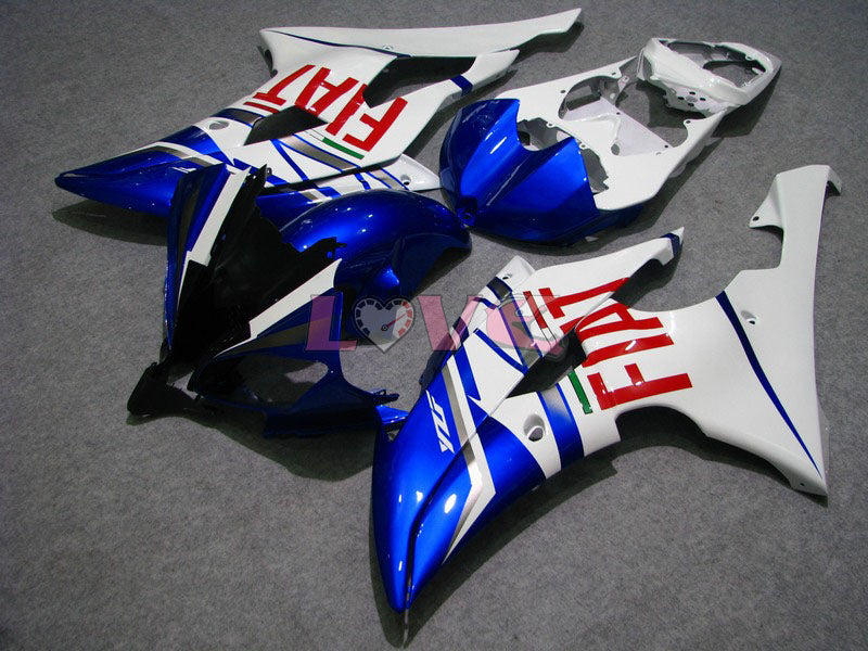 FIAT - Blue White Fairings and Bodywork For 2008-2016 YZF-R6 #LF6874