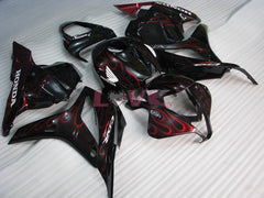 Flame - Red Black Fairings and Bodywork For 2009-2012 CBR600RR #LF7382