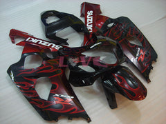 Flame - Red Black Fairings and Bodywork For 2004-2005 GSX-R750 #LF6585