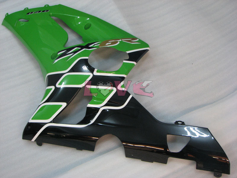 Factory Style - Green Black Fairings and Bodywork For 2003-2004 NINJA ZX-6R #LF6076
