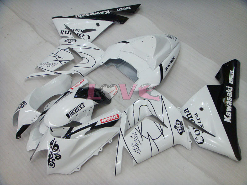 Corona - White Black Fairings and Bodywork For 2004-2005 NINJA ZX-10R #LF6362
