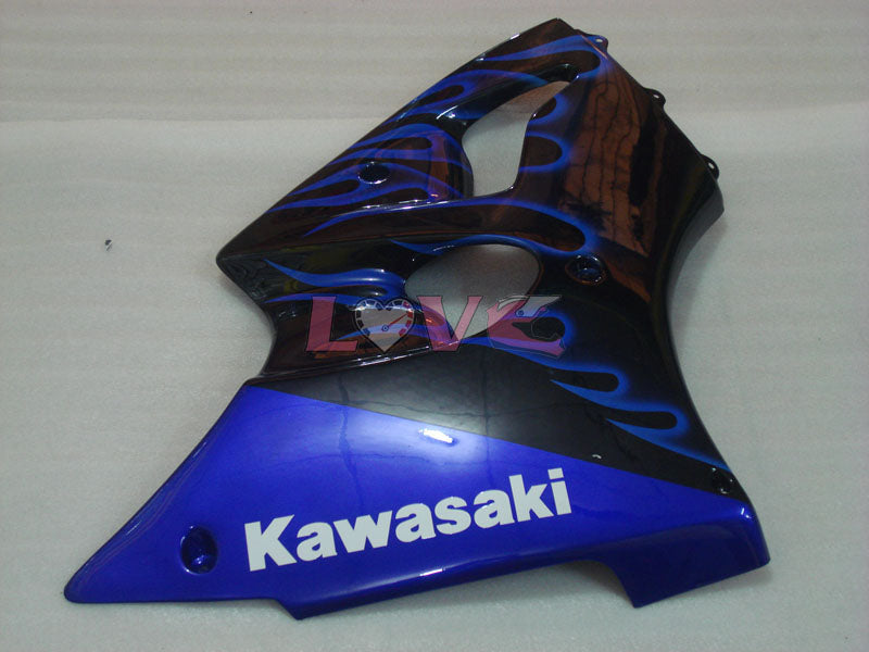 Flame - Blue Black Fairings and Bodywork For 2000-2002 NINJA ZX-6R #LF3326
