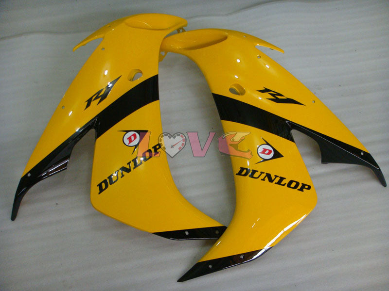DUNLOP - Yellow Black Fairings and Bodywork For 2004-2006 YZF-R1 #LF7012