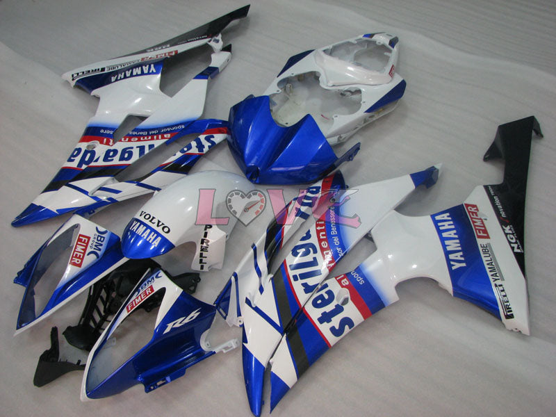 Sterilgarda - Blue White Fairings and Bodywork For 2008-2016 YZF-R6 #LF3387
