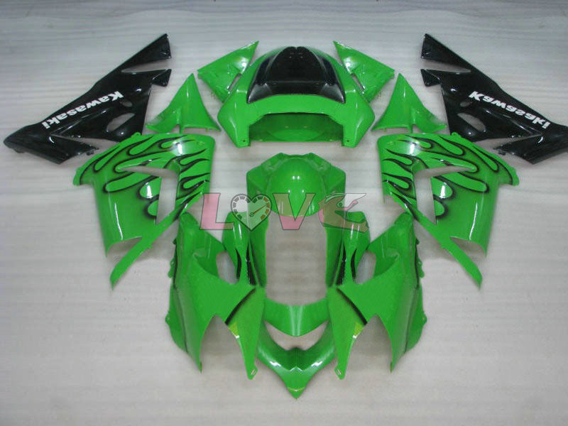 Monster - Green Black Fairings and Bodywork For 2004-2005 NINJA ZX-10R #LF6313