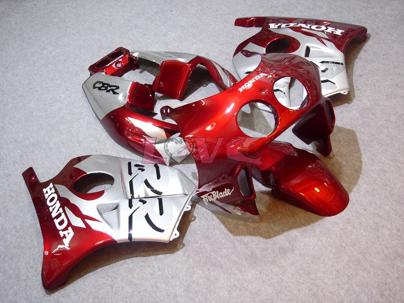 Fireblade - Red Silver Fairings and Bodywork For 1990-1994 CBR250RR #LF5019