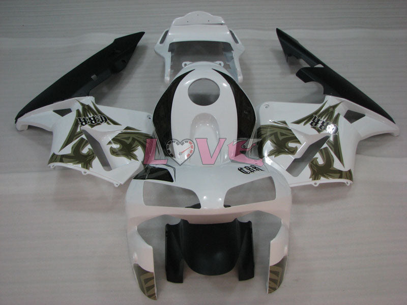 Factory Style - White Black Fairings and Bodywork For 2003-2004 CBR600RR #LF4465