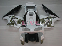 Factory Style - White Black Fairings and Bodywork For 2003-2004 CBR600RR #LF4465