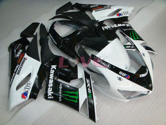 Monster - White Black Fairings and Bodywork For 2005-2006 NINJA ZX-6R #LF3306