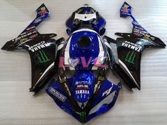 Monster - Blue White Black Fairings and Bodywork For 2007-2008 YZF-R1 #LF3678