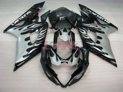 Flame - White Black Fairings and Bodywork For 2005-2006 GSX-R1000 #LF5896
