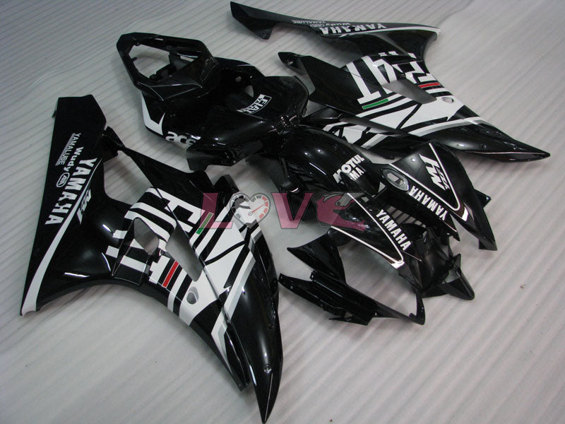FIAT - White Black Fairings and Bodywork For 2006-2007 YZF-R6 #LF3477