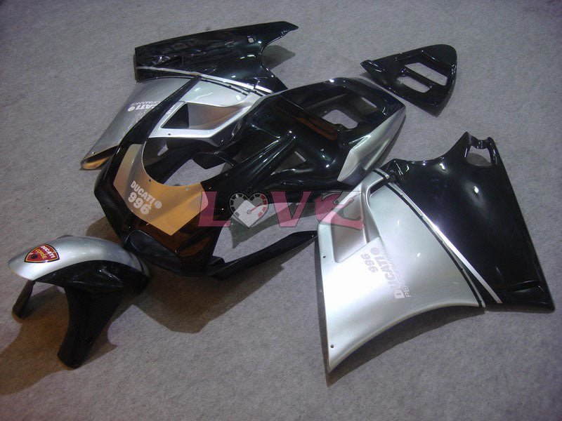 Factory Style - Black Silver Fairings and Bodywork For 1999-2002 996 #LF5660
