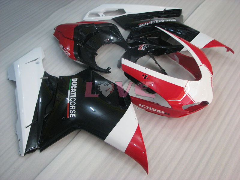 Factory Style - Red White Black Fairings and Bodywork For 2007-2009 1098 #LF3134