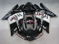 West - White Black Fairings and Bodywork For 2003-2004 NINJA ZX-6R #LF6041