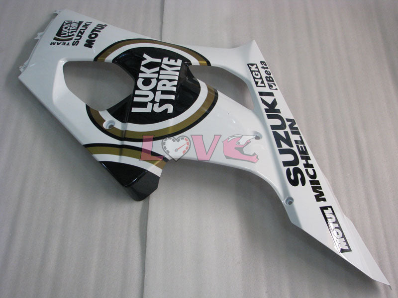Lucky Strike - White Black Fairings and Bodywork For 2003-2004 GSX-R1000 #LF6022