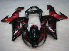Flame - Red Black Fairings and Bodywork For 2006-2007 NINJA ZX-10R #LF6245