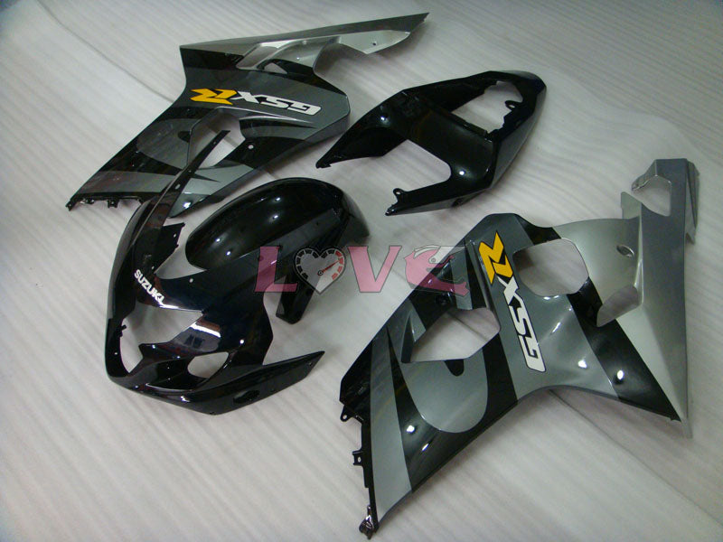 Factory Style - Black Silver Fairings and Bodywork For 2004-2005 GSX-R600 #LF6455