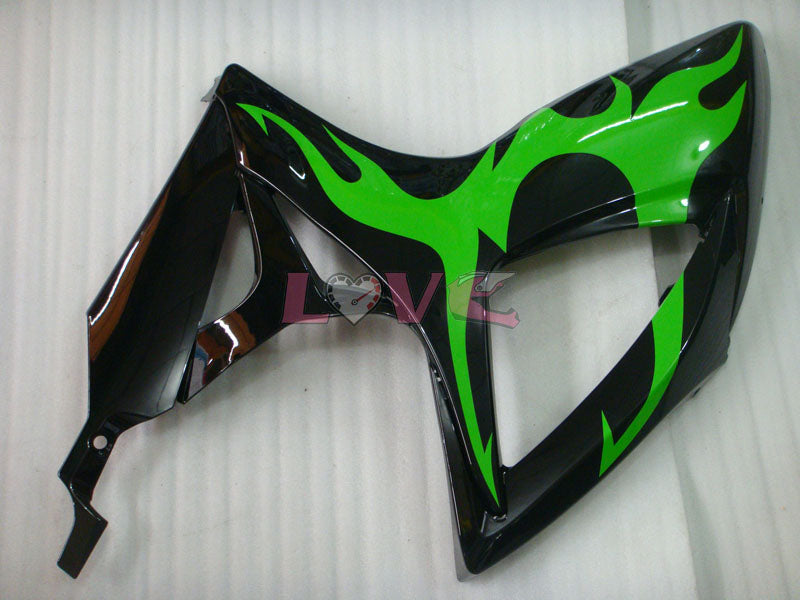 Flame - Green Black Fairings and Bodywork For 2006-2007 GSX-R600 #LF6356