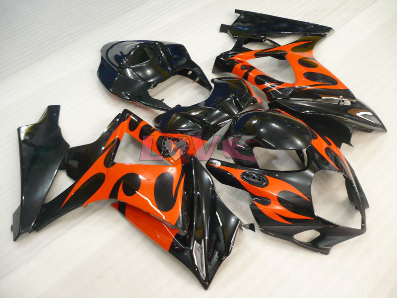 Customize - Orange Black Fairings and Bodywork For 2007-2008 GSX-R1000 #LF3835