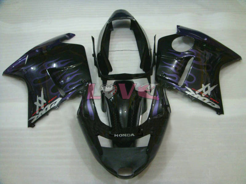 Flame - Blue Black Fairings and Bodywork For 1996-2007 CBR1100XX #LF5140