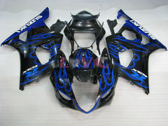 Flame - Blue Black Fairings and Bodywork For 2003-2004 GSX-R1000 #LF6025