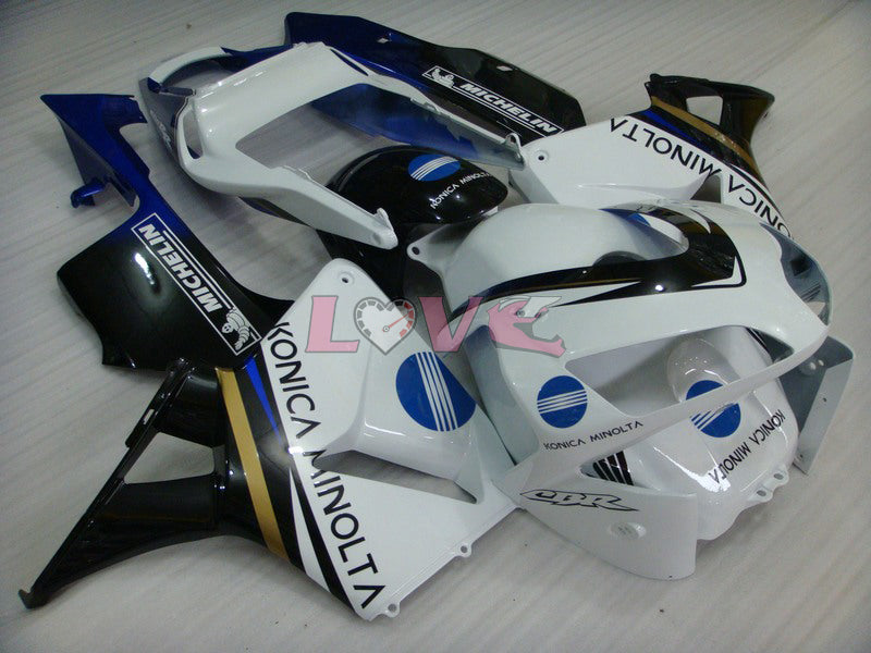 Konica Minolta - White Black Fairings and Bodywork For 2003-2004 CBR600RR #LF5392