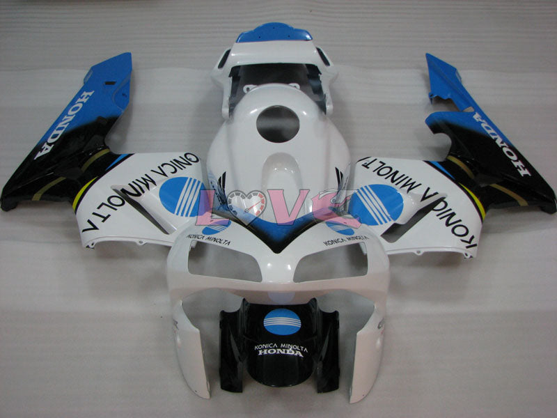 Konica Minolta - White Black Fairings and Bodywork For 2003-2004 CBR600RR #LF5393