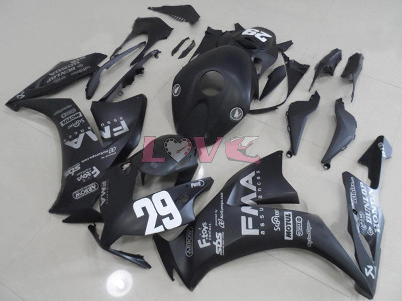 DUNLOP MOTUL - Black Matte Fairings and Bodywork For 2012-2016 CBR1000RR #LF4691